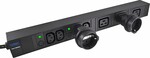 Adaptér IEC C14 samec na SCHUKO CEE 7/3 samica, napätie 230 V, max. prúd 10 A