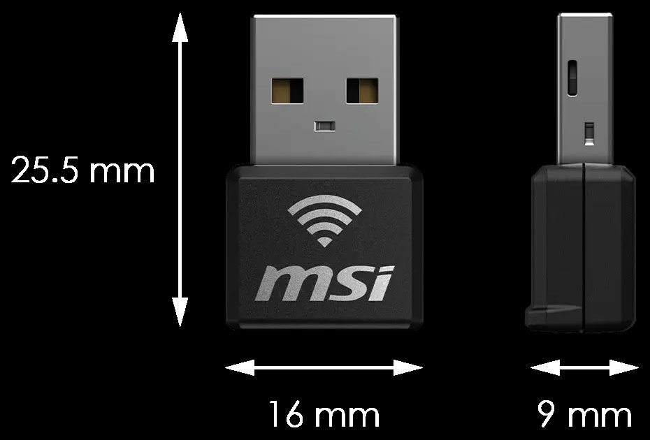 Adaptér MSI WiFi USB AX1800 Nano