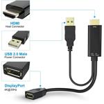 Adaptér PremiumCord HDMI na DisplayPort samec/samica s napájaním USB