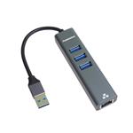 Adaptér PremiumCord USB-A na gigabitový 10/100/1000Mbps + 3x konektor USB3.0