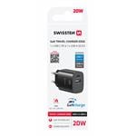 Adaptér Swissten GaN 30 W, biely  