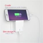 Adaptér Swissten Smart IC 2× USB 3A + kábel Lightning, biely  