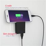 Adaptér Swissten Smart IC 2× USB 3A + kábel Lightning MFi, čierny  