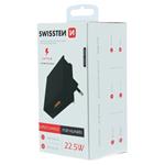 Adaptér Swissten Super Charge 22,5 W, čierny  
