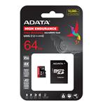 ADATA 64GB MicroSDXC UHS-I U3 V30S HIGH + adaptér