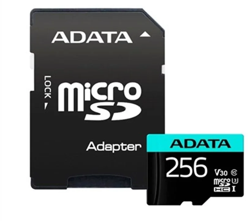 ADATA Premier Pre microSDXC 256GB Class 10 UHS-I U3 100/80MB/s + SD adaptér AUSDX256GUI3V30SA2-RA1