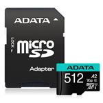 ADATA Premier Pro microSDXC 512GB Class 10 UHS-I U3 100/80MB/s + SD adaptér AUSDX512GUI3V30SA2-RA1