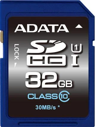 ADATA Secure Digital SDHC 32GB UHS-I Class10 ASDH32GUICL10-R