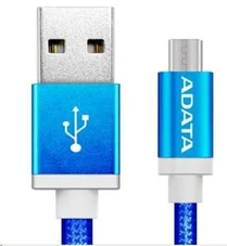 Adata USB kabel A-B micro 1m, pletený, modrý