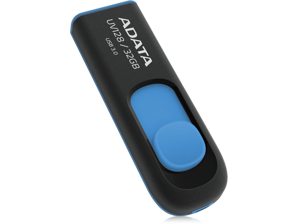 ADATA UV128 DashDrive 32GB čierny/modrý (AUV128-32G-RBE)