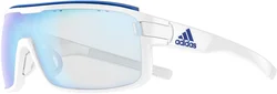 ADIDAS Eyewear ZONYK PRO - White Shiny - VARIO Blue mirror, vel.S