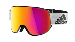 adidas Sport eyewear PROGRESSOR C - Black/white shiny - Purple mirror (antifog)