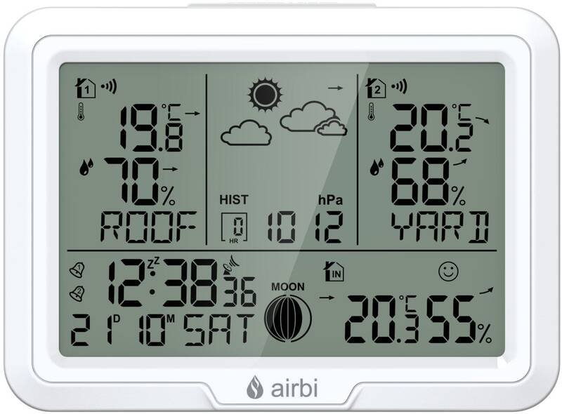 Airbi DUO - meteostanica s 2 bezdrôtovými snímačmi