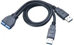 Akasa AK-CBUB12-30BK Kábel USB 3.0 externý USB kábel, 30cm