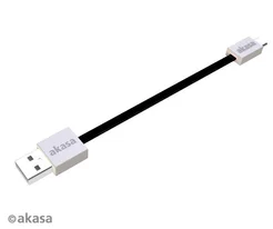 AKASA kabel PROSLIM USB 2.0 Type A na micro B, 15cm černý