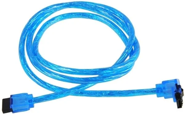 AKASA kabel SATA 3.0 cable 1m, UV modrý