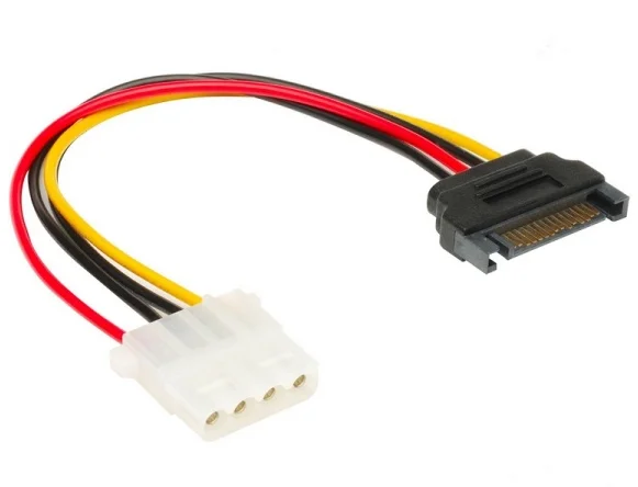 AKASA napájací kábel SATA na Molex/ 4pin PSU Molex/ 15cm