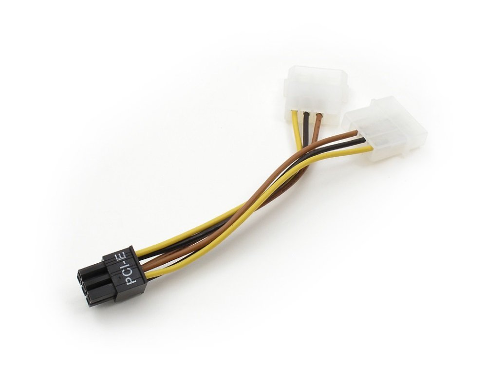 AKASA redukčný kábel 2x4pin Molex na 1xPCI-Express