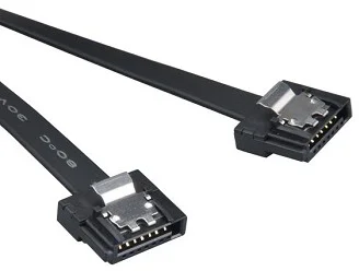 AKASA SATA 3.0 kábel, super tenký, so skrytým zámkom, 30 cm, čierny