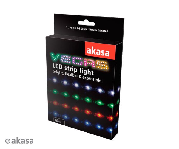 AKASA Vegas LED pásik, 15xLED,12V, 60cm, zelená AK-LD02-05GN