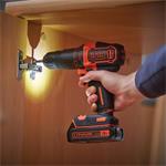 Akumulátorová príklepová vŕtačka Black&Decker BDCHD18KB s 2 rýchlosťami