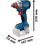Akumulátorový rázový uťahovák BOSCH GDX 18V-285 vrátane akumulátora. (0.601.9N2.122)