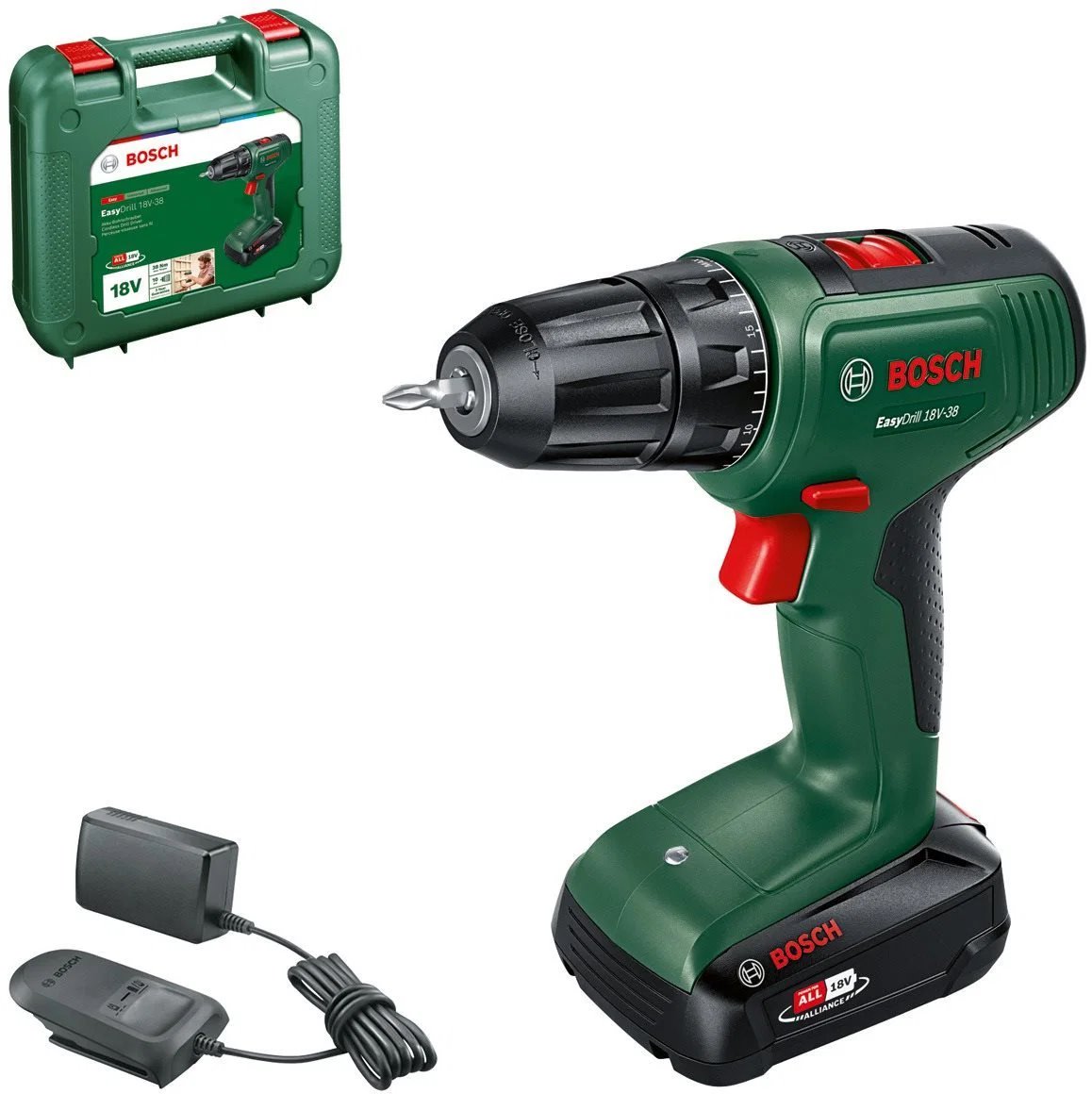 Akumulátorový vŕtací skrutkovač BOSCH EasyDrill 18V-38 (0.603.9D8.003)