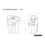 Akumulátorový vysávač Metabo AS 18 HEPA PC COMPACT bez batérie (602029850)