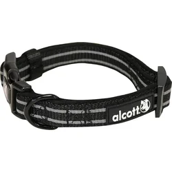 Alcott reflexní obojek pro psy, Adventure, černý, velikost M