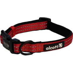 Alcott reflexní obojek pro psy, Adventure, zářivě červený, velikost S