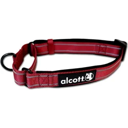Alcott reflexný obojok pre psov, Martingale, červený, veľkosť M