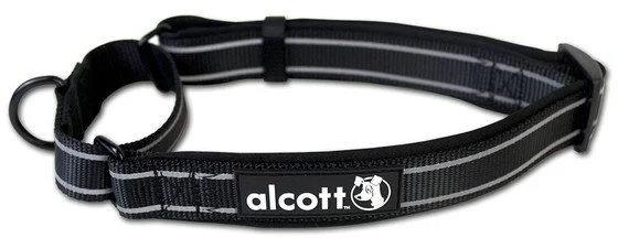 Alcott reflexný obojok pre psov, Martingale, čierny, veľkosť L