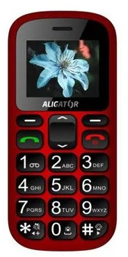 Aligator A321 Senior, červený a čierny + stolová nabíjačka