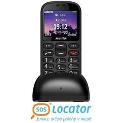 Aligator A880 GPS Senior černý + stolní nabíječka