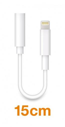 Aligator adaptér Lightning / 3,5 mm Jack, biely