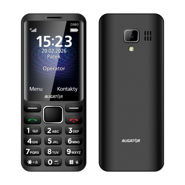 Aligator D860 Dual Sim černý