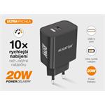 ALIGATOR PD 20W rýchlonabíjačka USB-C, USB-C/USB-C, čierna