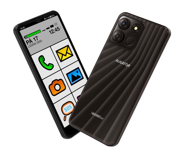 ALIGATOR S6600 Senior 4+64GB černý
