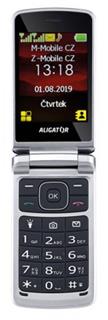 Aligator V710 Senior černo-stříbrný + stolní nabíječka