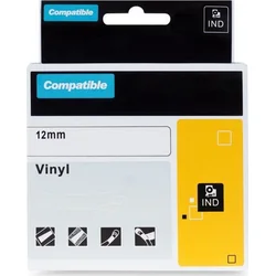 Allprint pre DYMO 8432, 12 mm x 5,5 m, čierna tlač / žltý podklad, RHINO, vinyl