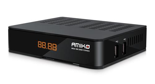 AMIKO Mini 4K UHD Combo - prijímač DVB-S2/T2/C