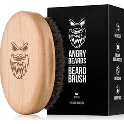 Angry Beards Gentler - dřevěný kartáč na vousy (měkčí štětiny)
