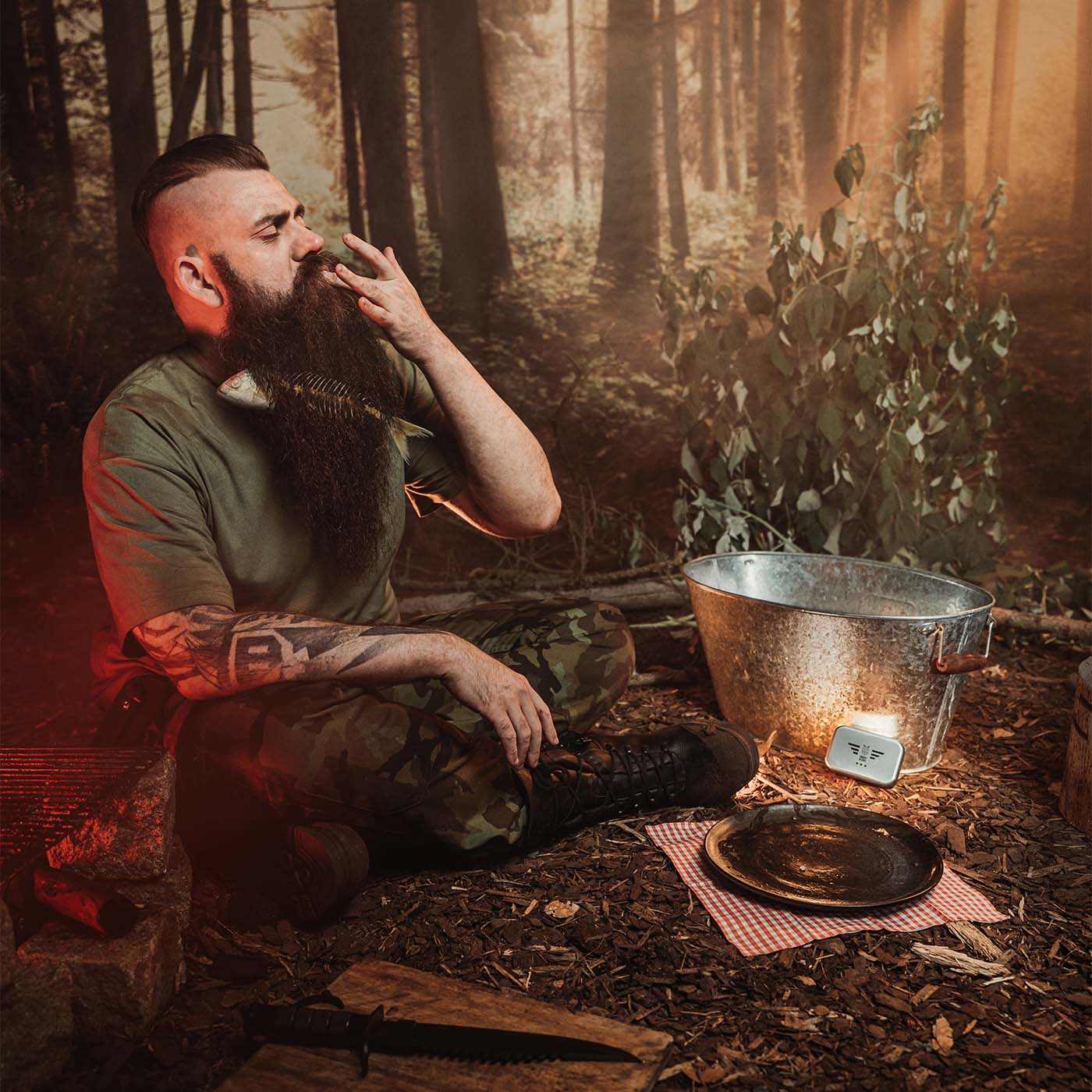 Angry Beards Mýdlo na vousy Wesley Wood 50 g
