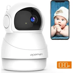 Apeman IP kamera ID73, 1080P Full HD, WiFi, indoor, bílá