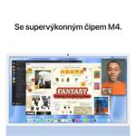 Apple iMac 24" s čipom M4, 8-jadrový CPU/8-jadrový GPU, 16 GB, 256 GB SSD, modrý