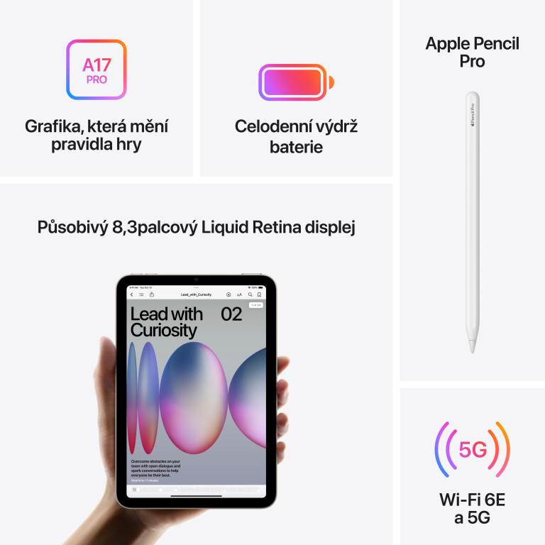 Apple iPad mini Wi-Fi + Cellular 128 GB - Starlight (2024)