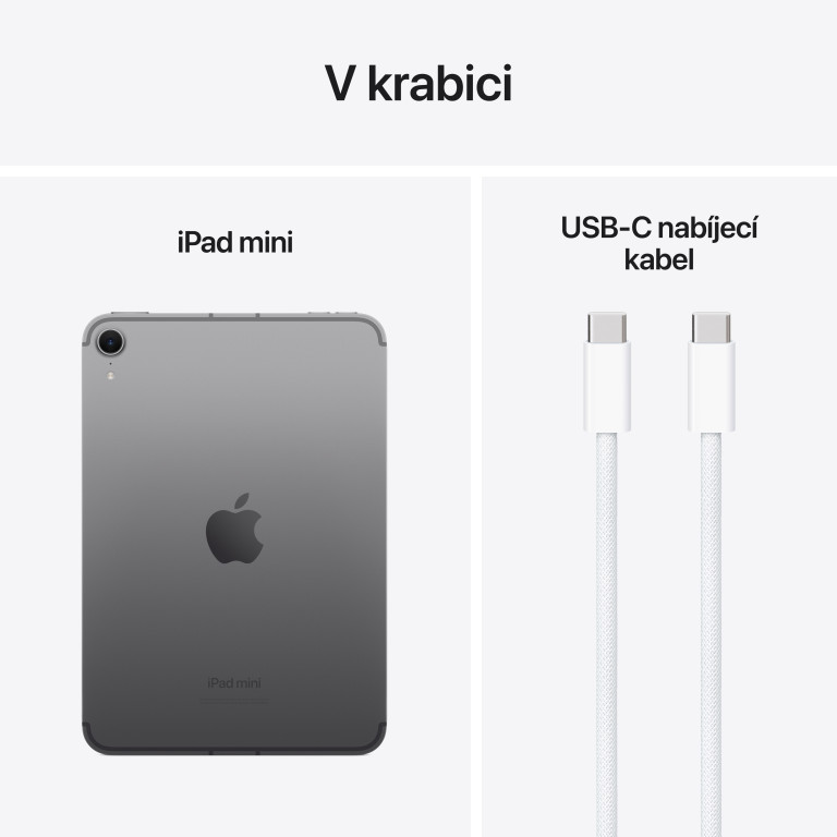 Apple iPad mini Wi-Fi + Cellular 128 GB - Vesmírne sivá (2024)