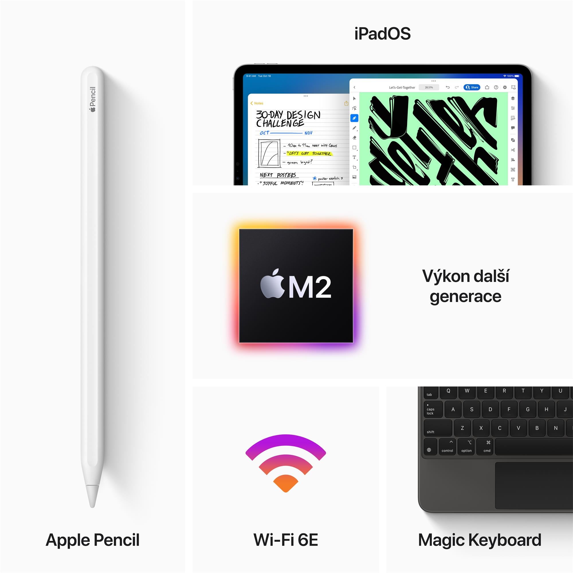 Apple iPad Pro M2 2022 11" Wi-Fi 128GB Space Grey (MNXD3FD/A)