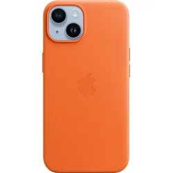 Apple iPhone kožený kryt s MagSafe na iPhone 14, oranžový