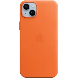 Apple iPhone kožený kryt s MagSafe na iPhone 14 Plus, oranžový